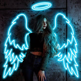 Angel Wings With Halo Sign